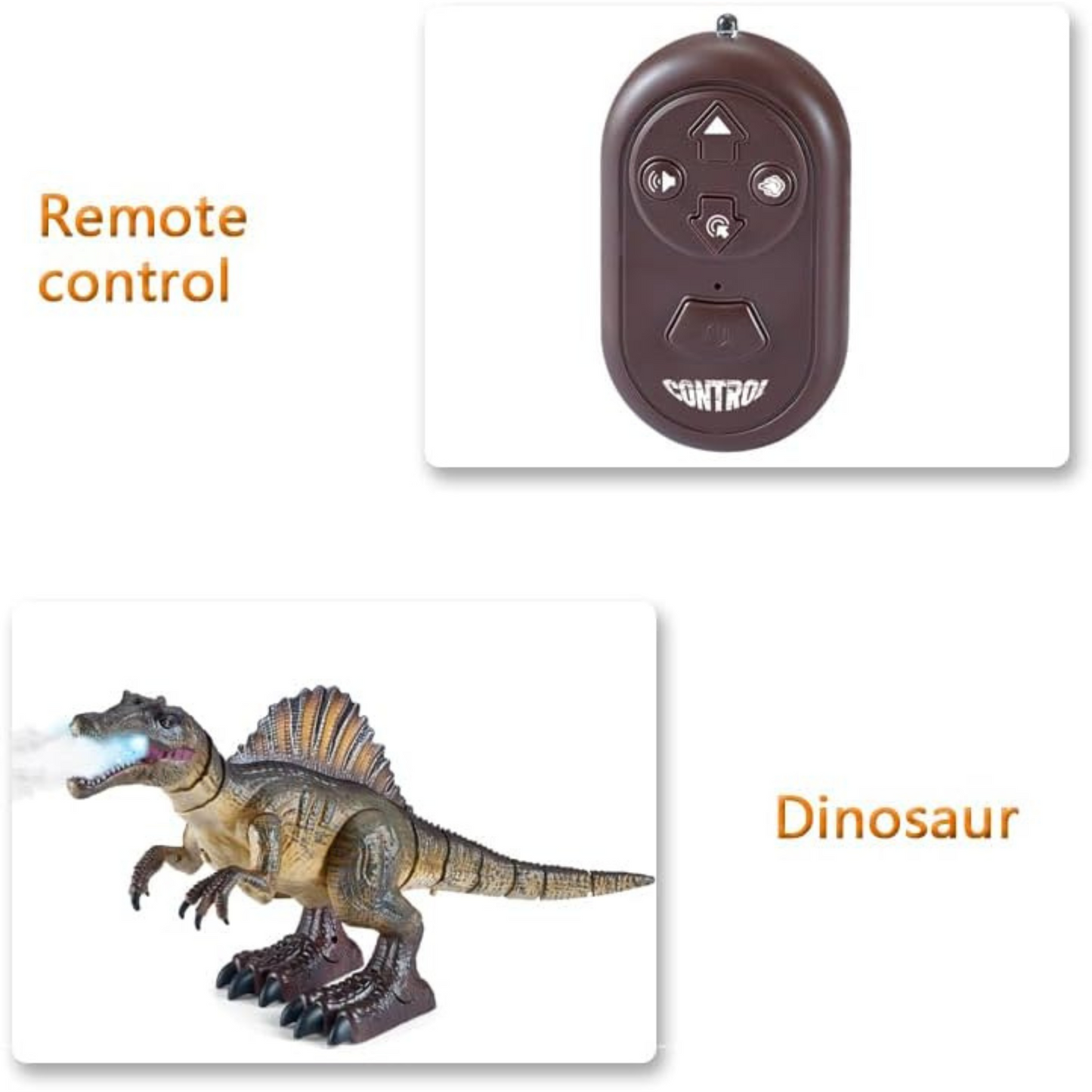 Spinosaurus Toy Infrared Remote Control - Electronic Spray, Lighting, and Realistic Motion - Perfect for Kids Aged 3-12, Durable Plastic