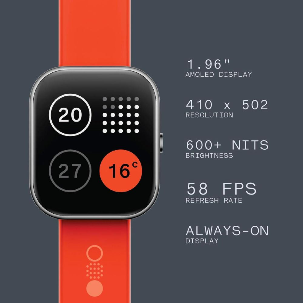 Nothing Watch Pro - Dark Grey with Black Strap, Dark Grey with Grey Strap, Metallic Grey