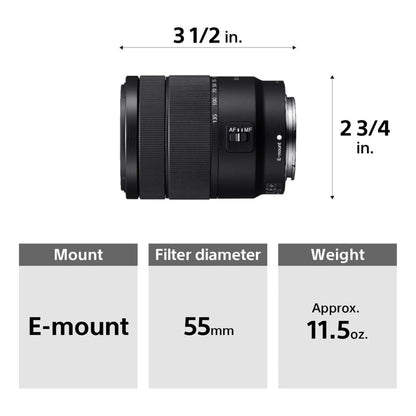 Sony E 18-135mm f/3.5-5.6 OSS Lens (SEL18135, Bulk Pack) Sony