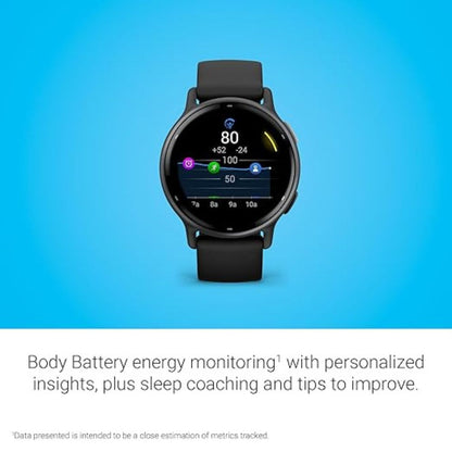 Garmin vívoactive 5, Health and Fitness GPS Smartwatch, AMOLED Display, Up to 11 Days of Battery, Black