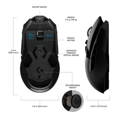 Logitech G903 Lightspeed - Wireless Gaming Mouse