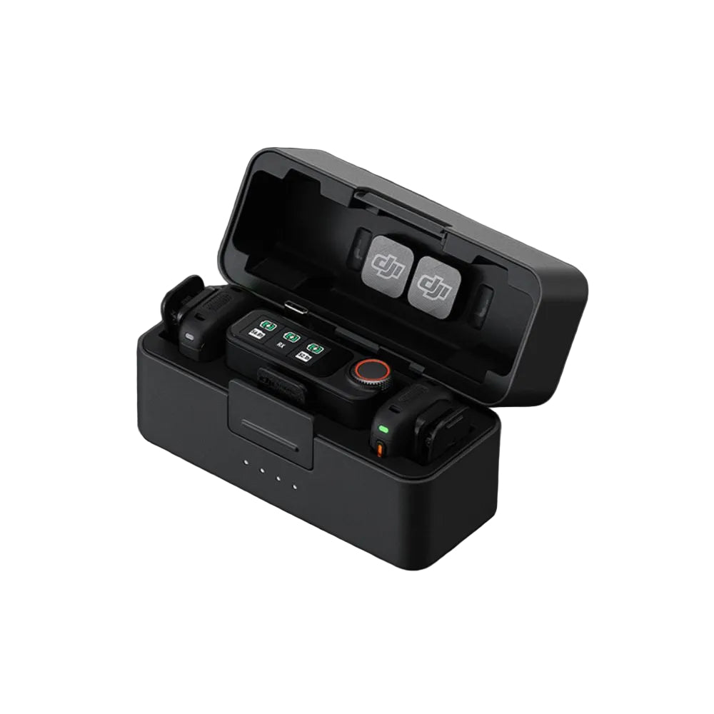 DJI Mic 3 Wireless Microphone Kit 2 Transmitters + 1 Receiver + Charging Case - Black DJI