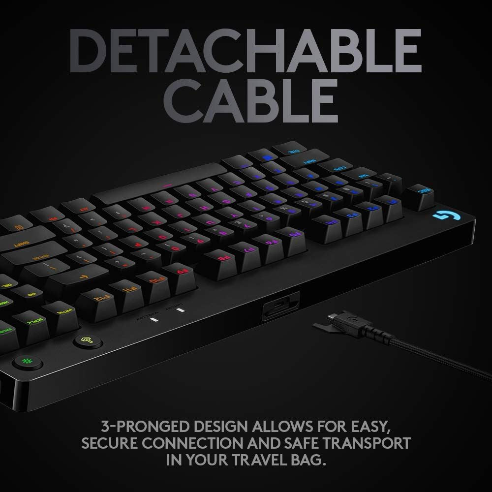 Logitech G PRO Wired Gaming Keyboard (Black, 920-009398) Logitech