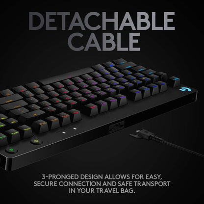Logitech G PRO Wired Gaming Keyboard (Black, 920-009398) Logitech
