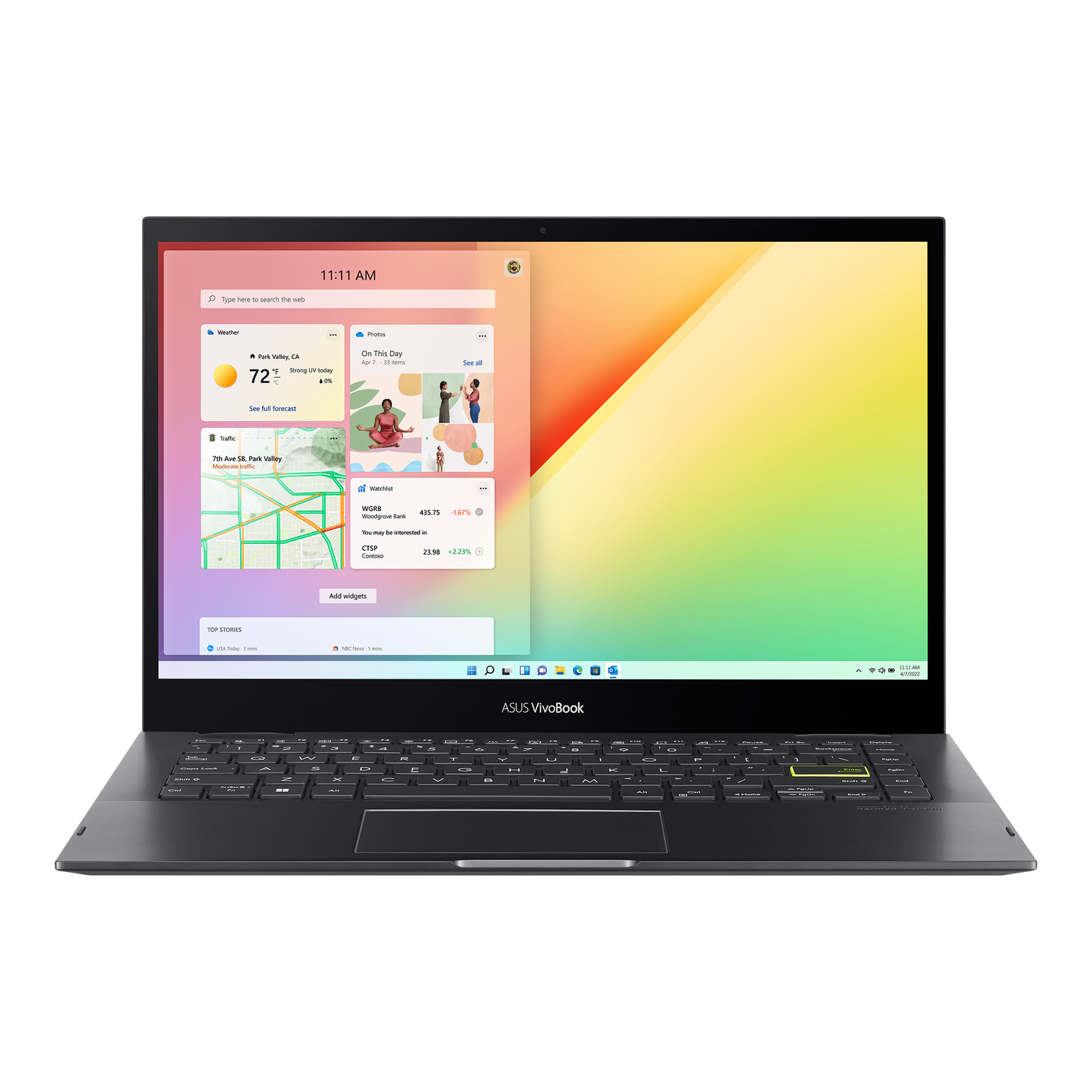 Asus Vivobook Flip 14" FHD Touch Screen Laptop 11th gen Intel Core i5-1135G7, 8GB RAM 512GB SSD, Windows 11  - Indie Black (Open Never Used)