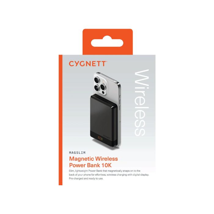 CYGNETT MAGSLIM 10K POWER BANK – BLACK - (AU VERSION) Cygnett
