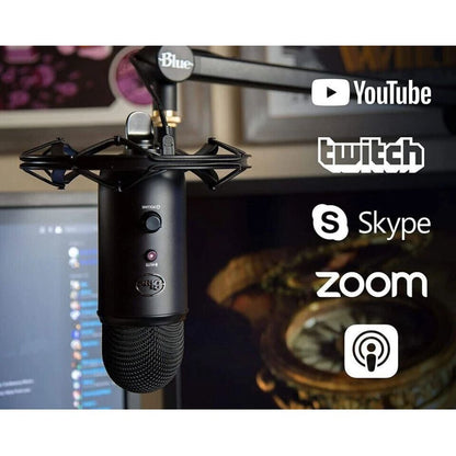 Logitech Blue Yeticaster – Complete Blue Yeti Mic Kit for Streaming & Recording, Black