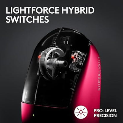 Logitech G PRO X Superlight 2 Wireless Gaming Mouse (Magenta, 910-006801) Logitech