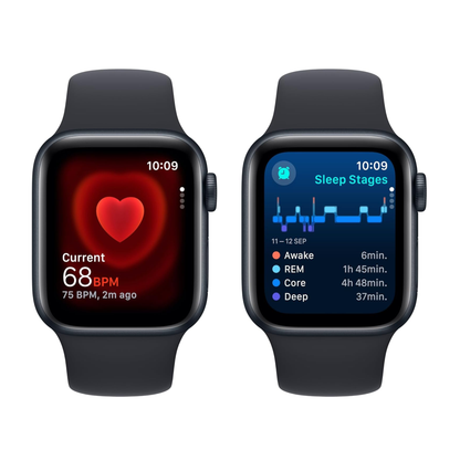 Apple Watch SE, 2nd Gen, GPS 40mm -  Midnight Aluminum Case - (AU Version) - Pristine Refurbished Apple