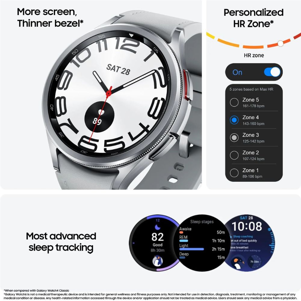 Samsung Galaxy Watch6 Classic 47mm Bluetooth - Black - Excellent Refurbished Samsung