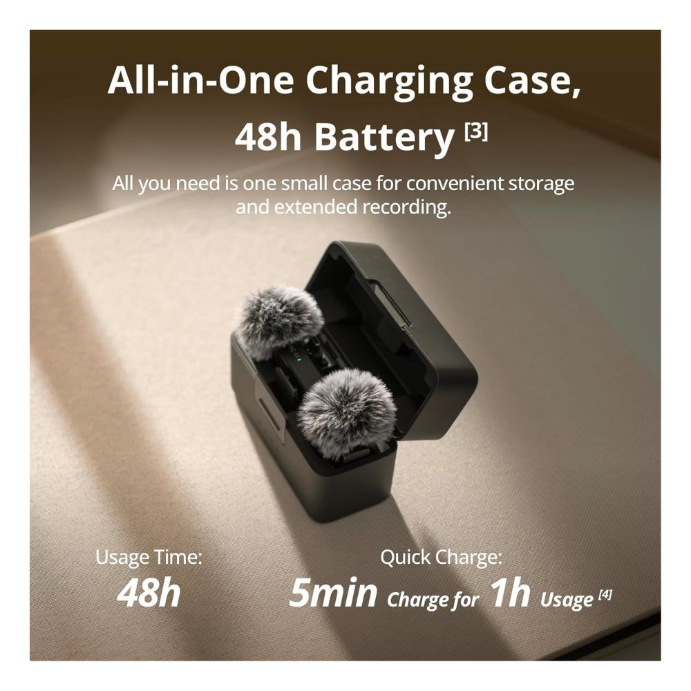 DJI Mic Mini - Ultralight Wireless Microphone System - Dual Transmitters, RX & Charging Case DJI