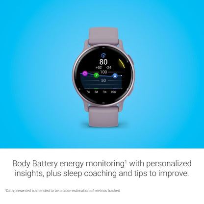 Garmin vívoactive 5, Health and Fitness GPS Smartwatch, AMOLED Display, Up to 11 Days of Battery, Orchid