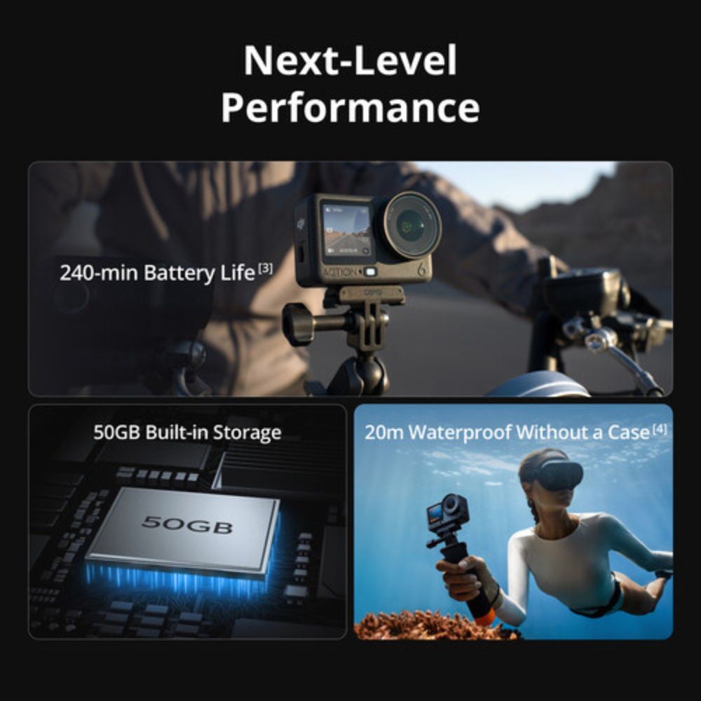 DJI Osmo Action 6 - Standard Combo - Cold-Resistant, 4-Hour Battery, 4K Action Camera Tristar Online