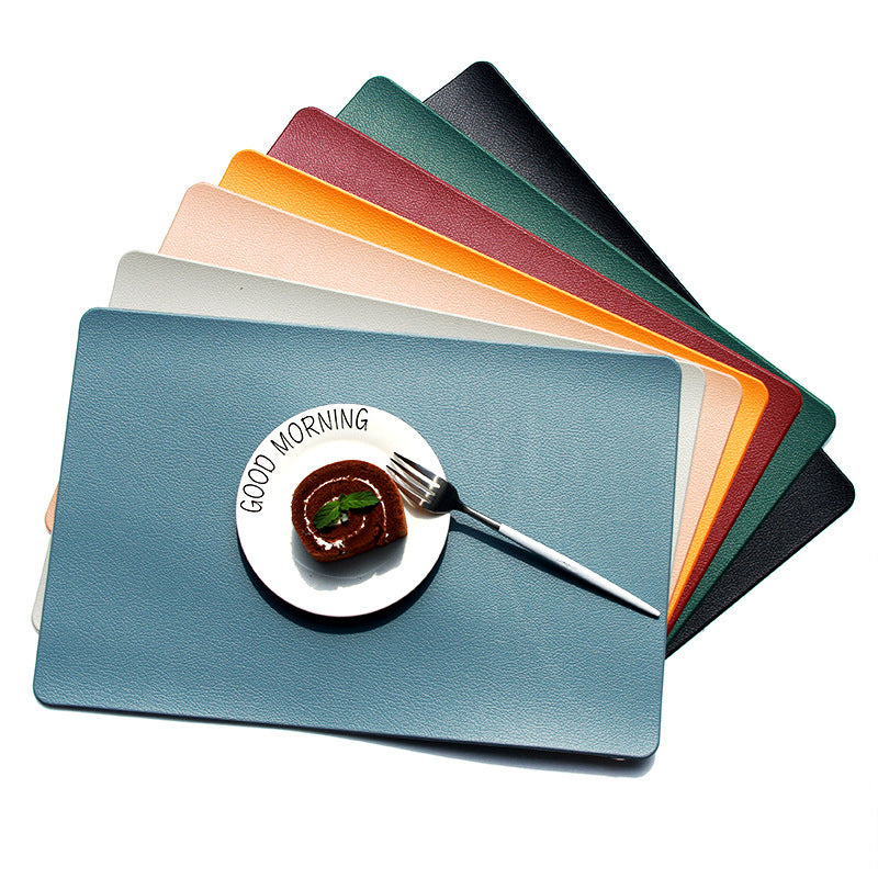 5 PCS Green Nordic Style Leather Placemat - Anti-Slip, Heat-Resistant Table Mat 30cm x 45cm Tristar Online