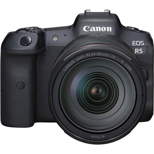 Canon EOS R5 Mark I Mirrorless Camera with RF 24-105mm f/4L IS USM Lens – Without R Adapter