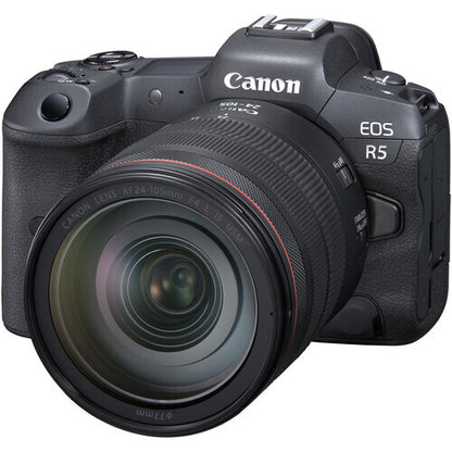 Canon EOS R5 Mark I Mirrorless Camera with RF 24-105mm f/4L IS USM Lens – Without R Adapter
