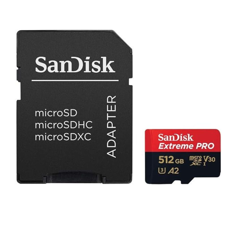 512GB Extreme PRO microSDXC Card + SD Adapter + RescuePRO Deluxe, UHS-I