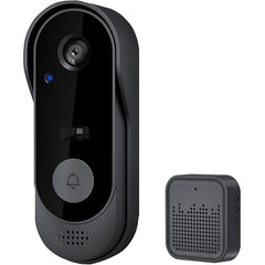 Wireless 1080P HD Video Doorbell with Two-Way Audio, Motion Detection & Night Vision - Black