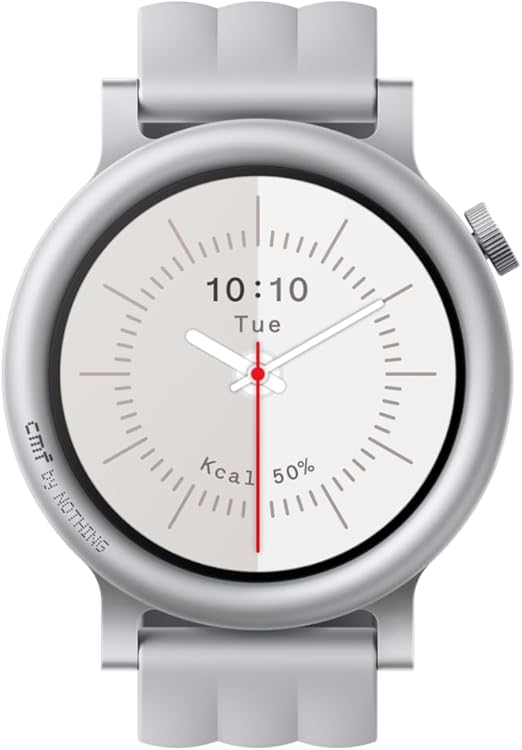 Nothing CMF by Nothing Watch Pro D395 (Silver with Light Grey Strap)