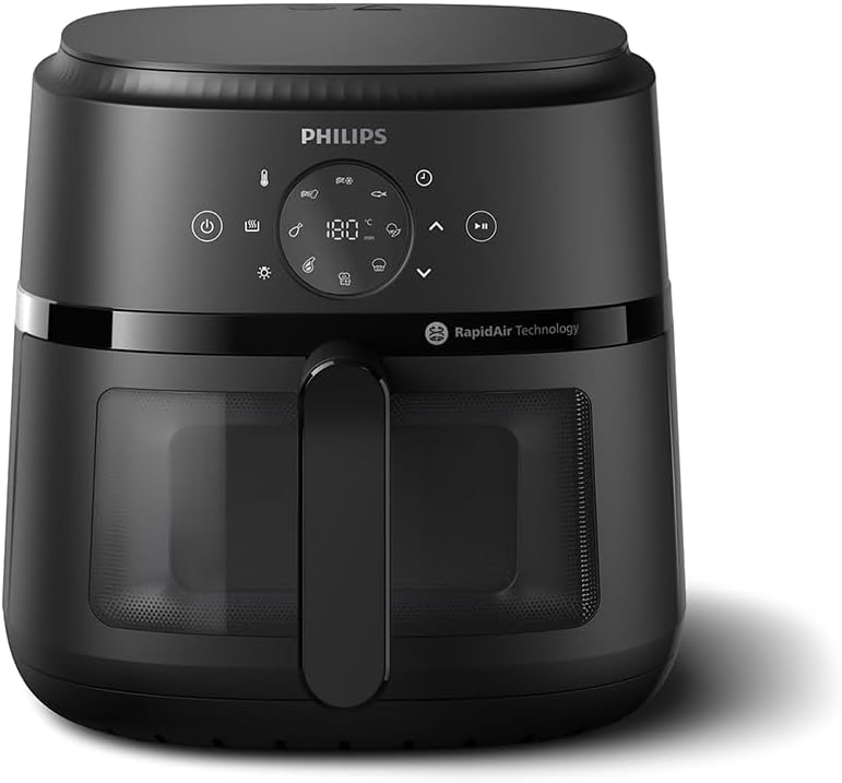 Philips 2000 Series Air Fryer 6.2L – 1700W, RapidAir Tech, Digital Touchscreen Black - (AU Version) - Pristine - Refurbished Philips