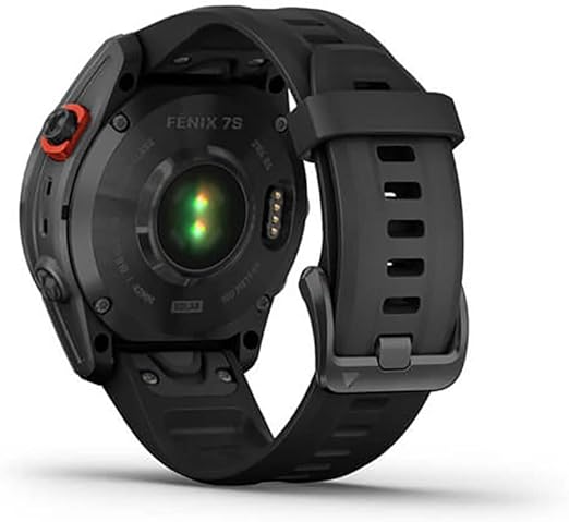Garmin Fenix 7S Sapphire Solar -Carbon Grey DLC Titanium with Black Band Garmin