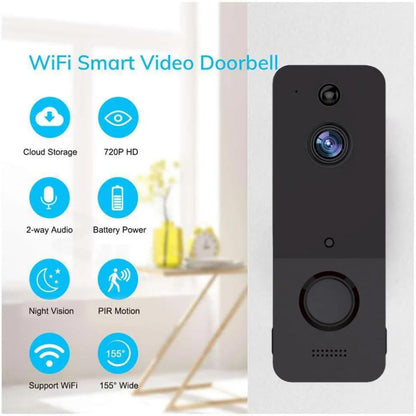 Smart WiFi Video Doorbell - Motion Sensor - Two-Way Audio - Remote Phone Access - Home Security Camera Tristar Online