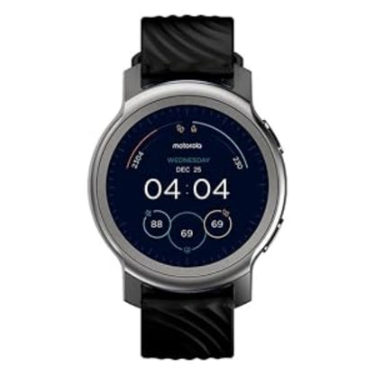 Moto Watch 100 Smartwatch – Glacier Silver & Phantom Black GPS Fitness Watch