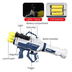 Electronic Toy Gun with Realistic Sound and Light Effects - Soft Bullet Bazooka Rocket Launcher