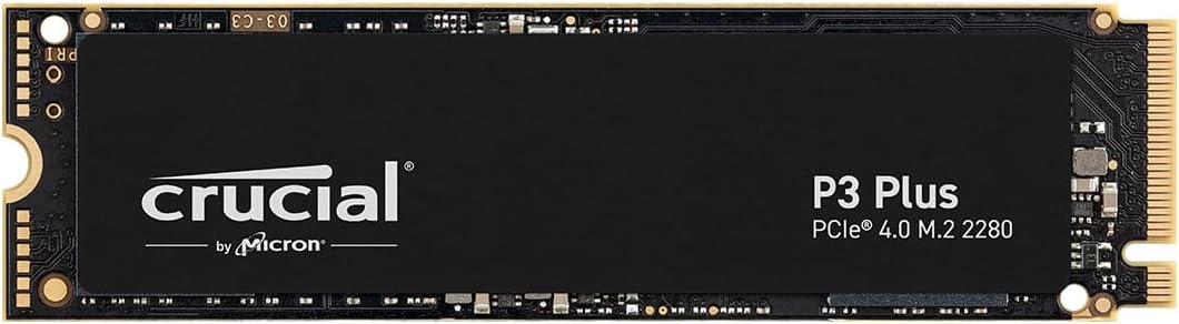 Crucial P3 Plus 4TB PCIe Gen4 NVMe M.2 SSD - Up to 5000MB/s, CT4000P3PSSD8 Crucial