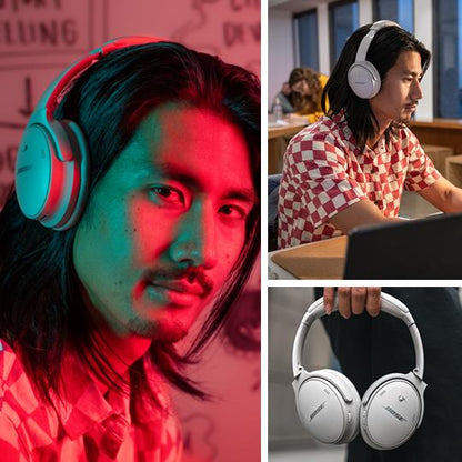 Bose QuietComfort 45 Noise Cancelling Wireless Headphones - White Bose