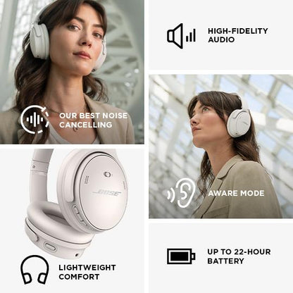 Bose QuietComfort 45 Noise Cancelling Wireless Headphones - White Bose