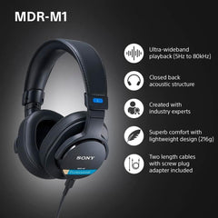 Sony MDR-M1 Closed Back Studio Monitor headphones