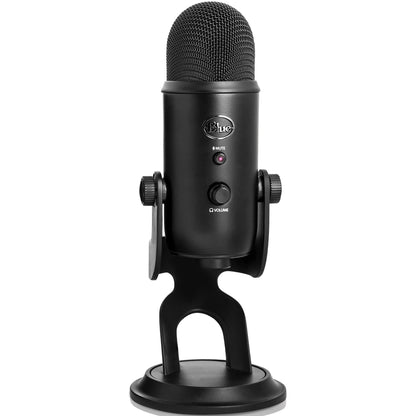 Blue Yeti USB Condenser Microphone – Blackout | Plug & Play Mic for Recording, Streaming, Gaming & Podcasting with Blue VO!CE Effects & Adjustable Stand (PC & Mac Compatible) BLUE YETI