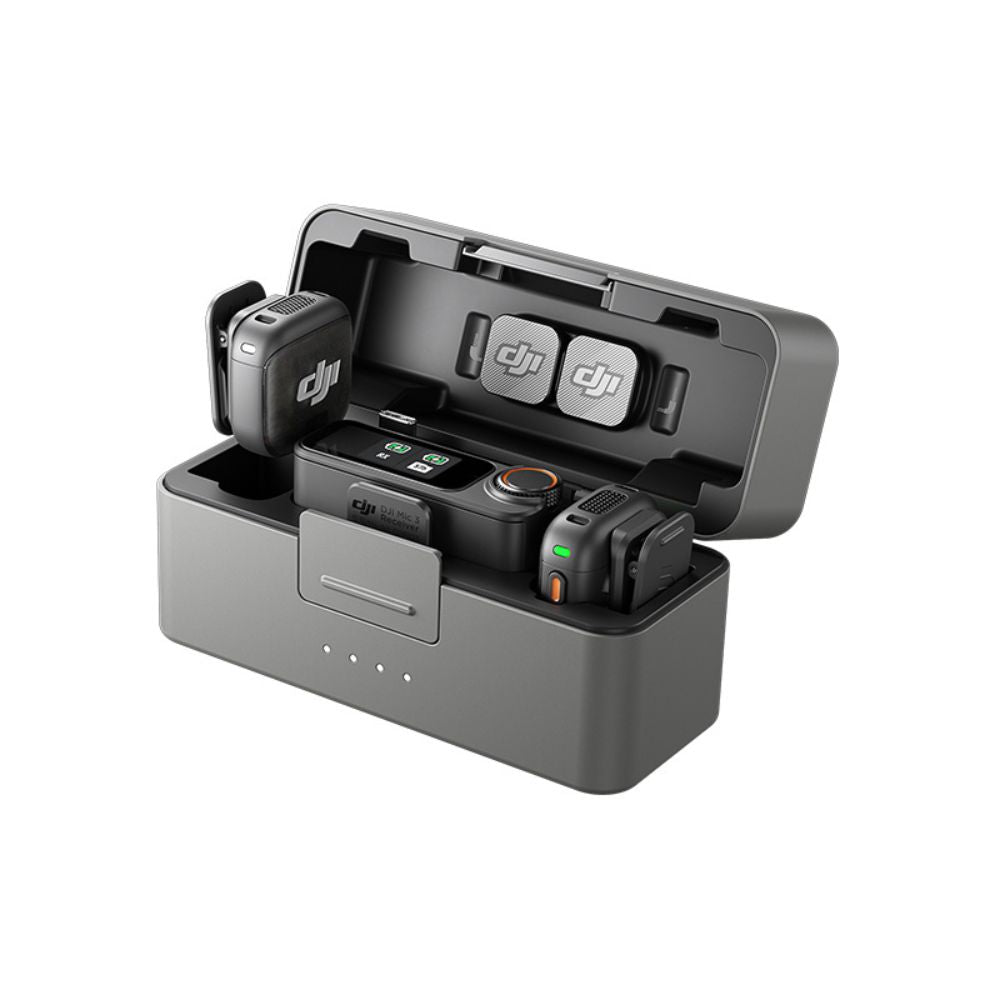 DJI Mic 3 Wireless Microphone Kit 2 Transmitters + 1 Receiver + Charging Case - Black DJI