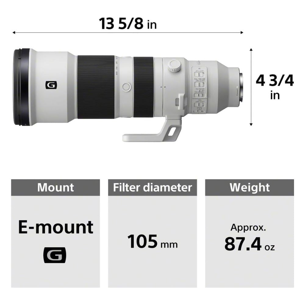 Sony FE 400-800mm F/6.3-8 G Lens (SEL400800G) Sony
