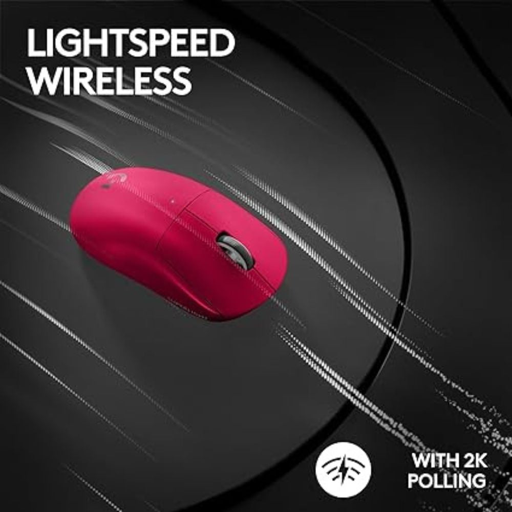 Logitech G PRO X Superlight 2 Wireless Gaming Mouse (Magenta, 910-006801) Logitech