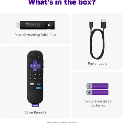 Roku Streaming Stick Plus 2025 – 4K & HDR Roku Streaming Device for TV with Voice Remote Tristar Online