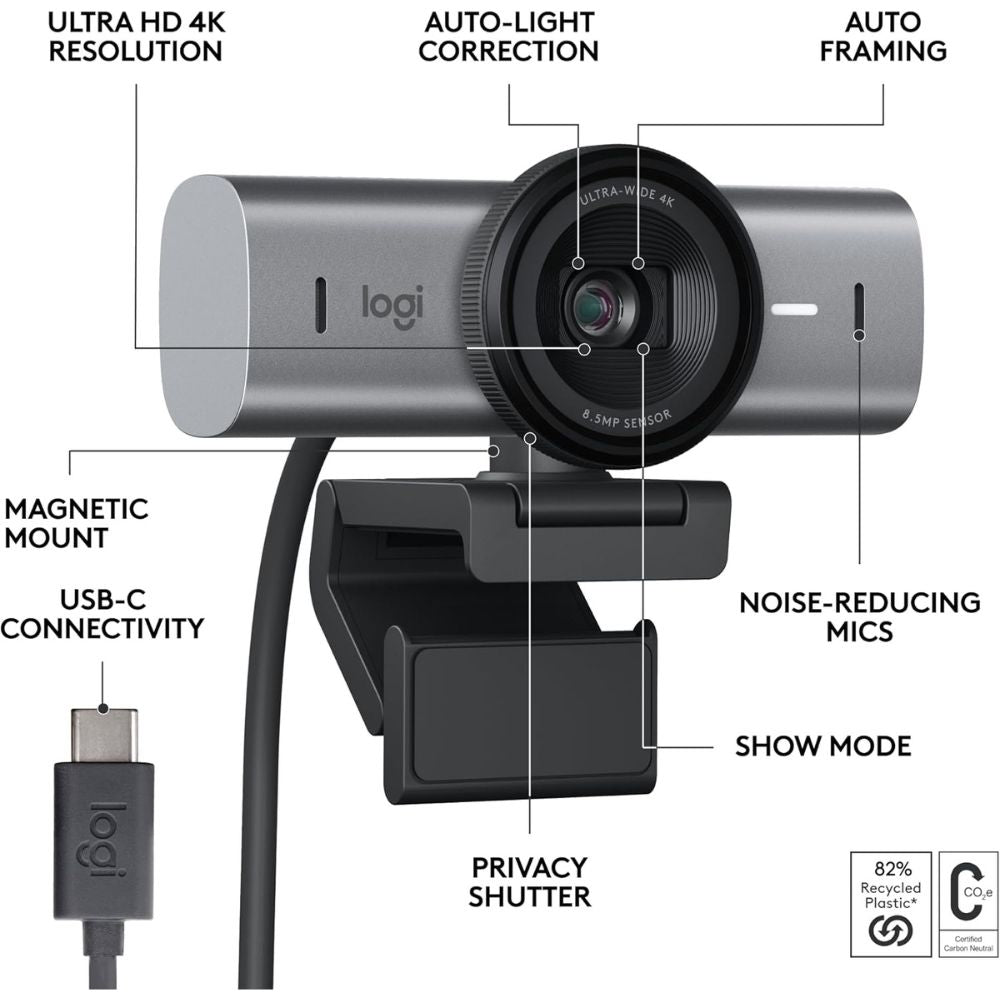 Logitech Brio 700 Webcam Black