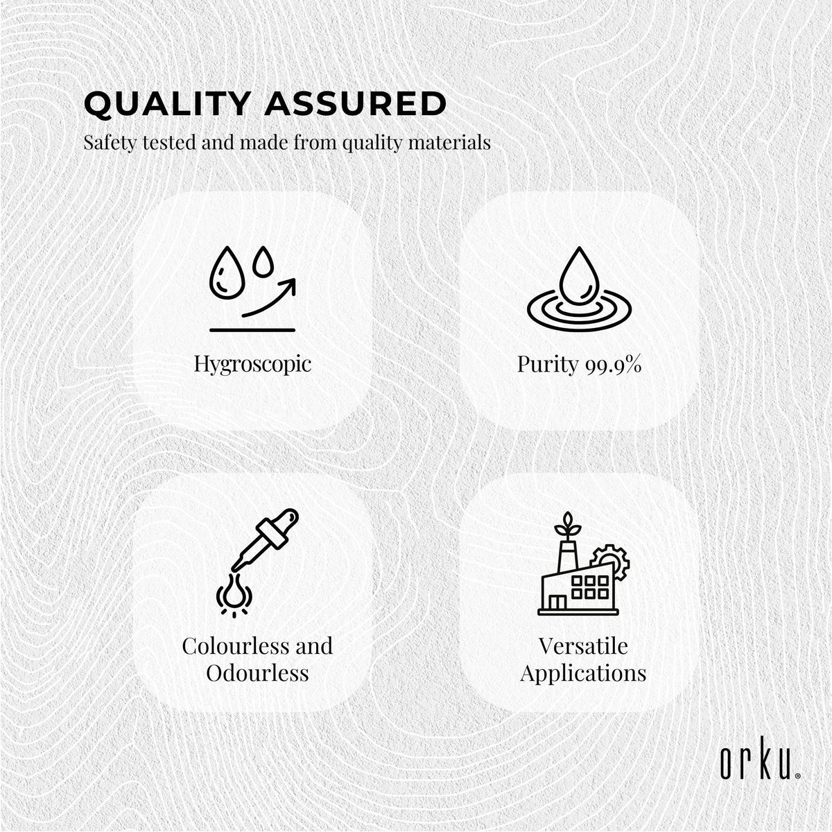 Orku 5L Glycerine 99.9% Pure USP Food Cosmetic Grade - Vegetable Glycerol