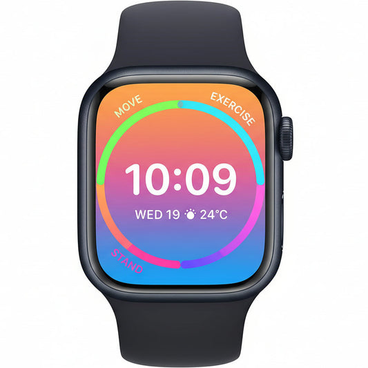 Apple Watch Series 8 GPS + Cellular 41mm Midnight Aluminum Case w/Midnight Sport Band - Pristine - Refurbished Apple