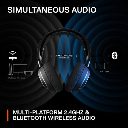 SteelSeries Arctis Nova 7 Wireless USB-C Gaming Headset - Multi-Platform (PC, PlayStation, Switch, Android), Bluetooth, 38-Hour Battery, Fast Charging, Noise-Cancelling Gen 2 Mic Samsung