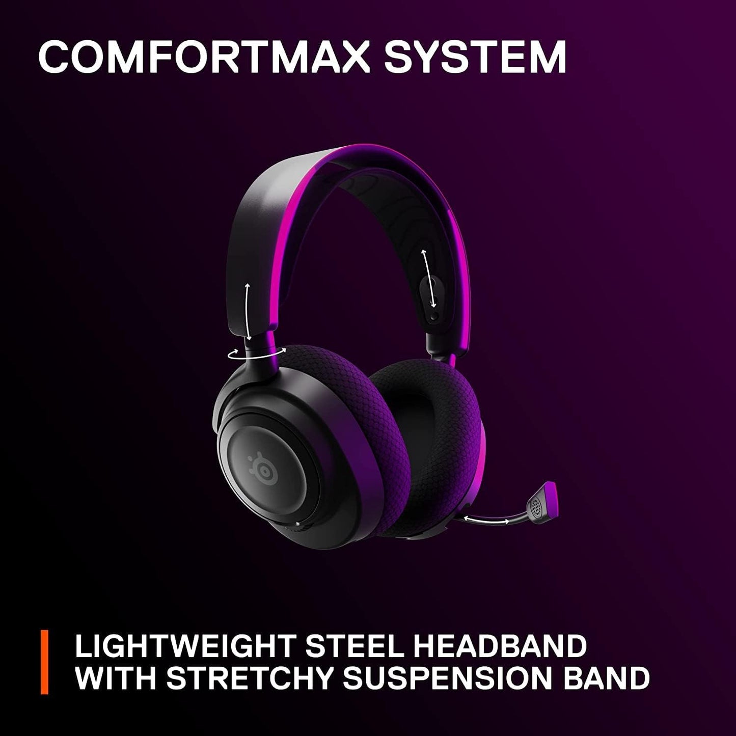 SteelSeries Arctis Nova 7 Wireless USB-C Gaming Headset - Multi-Platform (PC, PlayStation, Switch, Android), Bluetooth, 38-Hour Battery, Fast Charging, Noise-Cancelling Gen 2 Mic Samsung