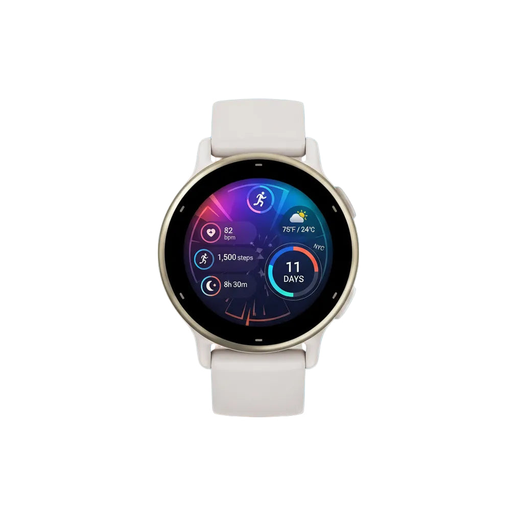 Garmin Vivoactive 5 Smartwatch – Ivory with Cream Gold Bezel Garmin