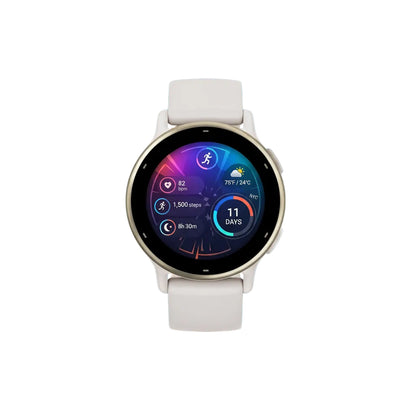 Garmin Vivoactive 5 Smartwatch – Ivory with Cream Gold Bezel Garmin