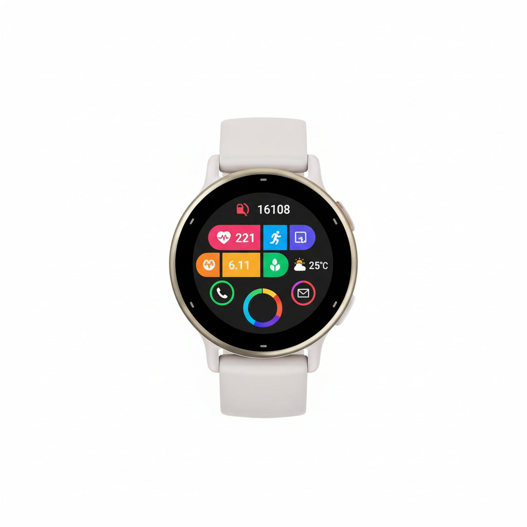 Garmin Vivoactive 5 Smartwatch – Ivory with Cream Gold Bezel Garmin