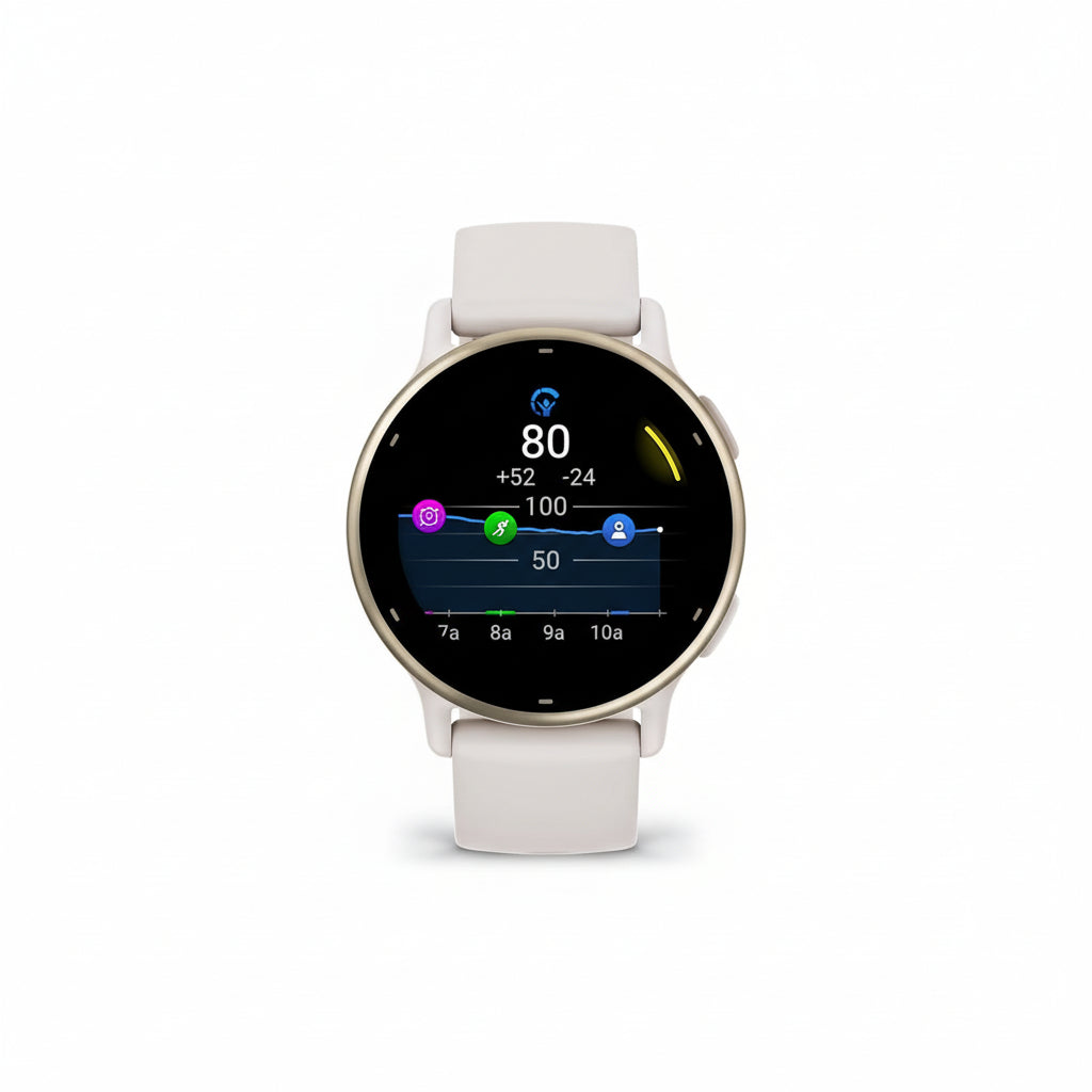 Garmin Vivoactive 5 Smartwatch – Ivory with Cream Gold Bezel Garmin