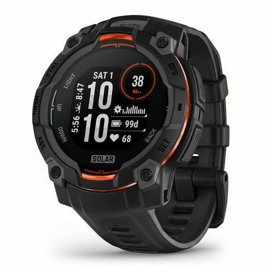 Garmin Instinct 3 AMOLED 45mm Smartwatch - Black Bezel ,Bolt Blue, Neo Tropic, Twilight, Solstice, Electric Lime ,Whitestone