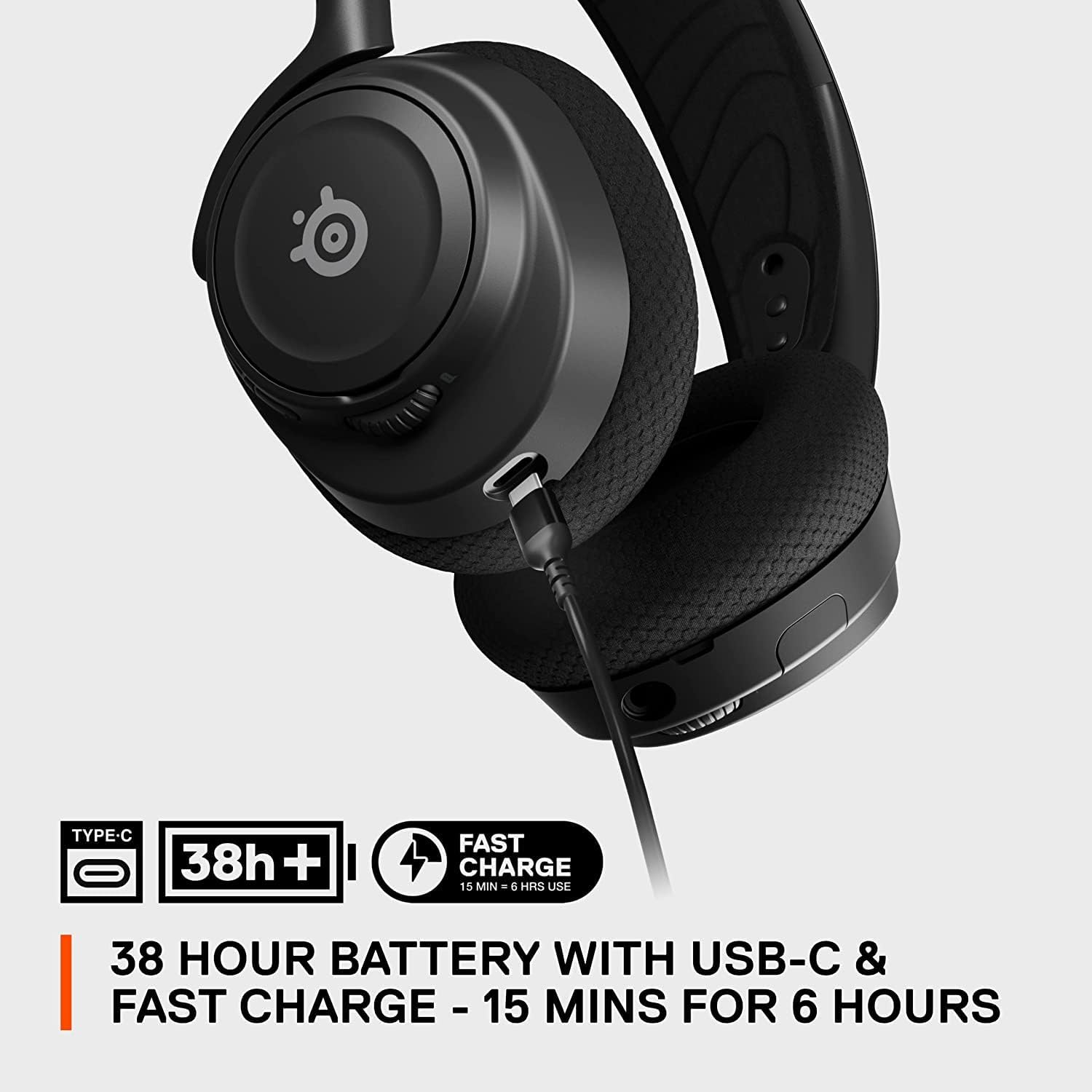 SteelSeries Arctis Nova 7 Wireless USB-C Gaming Headset - Multi-Platform (PC, PlayStation, Switch, Android), Bluetooth, 38-Hour Battery, Fast Charging, Noise-Cancelling Gen 2 Mic Samsung