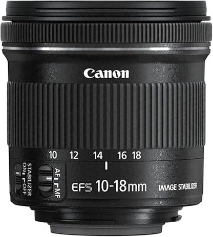 Canon EF-S 10-18mm f/4.5-5.6 IS STM Ultra-Wide Zoom Lens - Black Canon