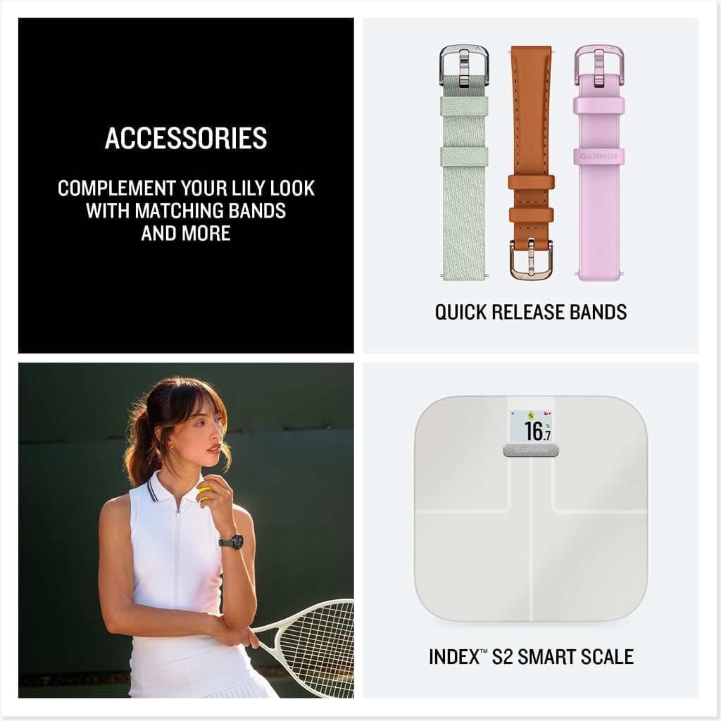 Garmin Lily 2 Smartwatch – Cream Gold with Coconut Silicone Band Garmin